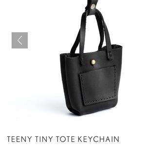 New Portland Leather Teeny Tiny Tote Keychain